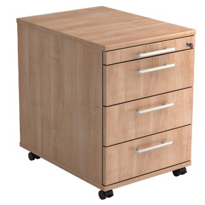 RWH Rollcontainer ROCK Nussbaum - Relinggriff Kunststoff RWH Rollcontainer ROCK Nussbaum - Relinggriff Kunststoff