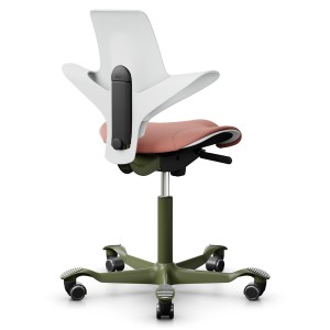 HAG CAPISCO PULS 8020 | Schale weiß | Bezug Select rosa | Gestell Moss Grey HAG CAPISCO PULS 8020 | Schale weiß | Bezug Select rosa | Gestell Moss Grey